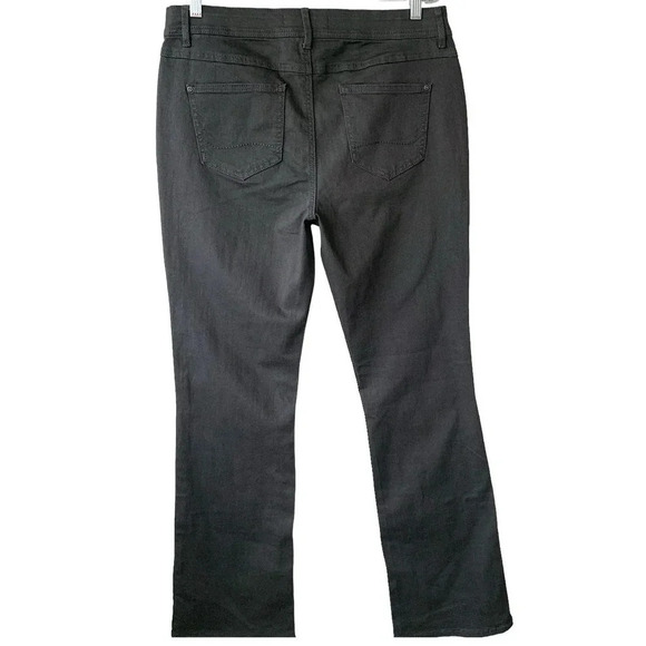 C Est 1946 Classic Black Denim Jeans Size 14 Straight Leg High Waist Stretch W35 - Picture 3 of 16